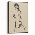 Egon Schiele's Male Nude - Expressionist Self-Portrait Wall Art