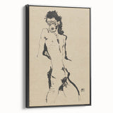 Egon Schiele's Male Nude - Expressionist Self-Portrait Wall Art