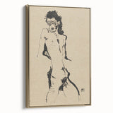 Egon Schiele's Male Nude - Expressionist Self-Portrait Wall Art