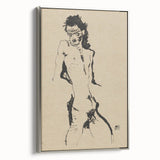 Egon Schiele's Male Nude - Expressionist Self-Portrait Wall Art