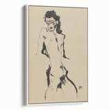 Egon Schiele's Male Nude - Expressionist Self-Portrait Wall Art
