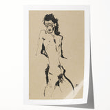 Egon Schiele's Male Nude - Expressionist Self-Portrait Wall Art