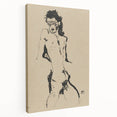 Egon Schiele's Male Nude - Expressionist Self-Portrait Wall Art