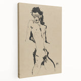 Egon Schiele's Male Nude - Expressionist Self-Portrait Wall Art
