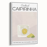 Vintage poster art of colorful food and drinks on a large framed canvas, ideal for living room decor.