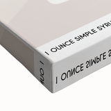 Large black and white landscape painting on stretched canvas, featuring a serene mountain scene.