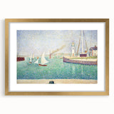 Entrance to the Port of Honfleur by Seurat: Coastal Pointillist Wall Art