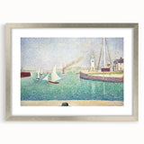 Entrance to the Port of Honfleur by Seurat: Coastal Pointillist Wall Art