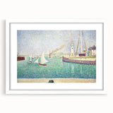 Entrance to the Port of Honfleur by Seurat: Coastal Pointillist Wall Art