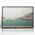 Entrance to the Port of Honfleur by Seurat: Coastal Pointillist Wall Art