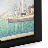 Entrance to the Port of Honfleur by Seurat: Coastal Pointillist Wall Art