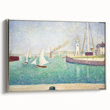 Entrance to the Port of Honfleur by Seurat: Coastal Pointillist Wall Art