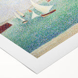 Entrance to the Port of Honfleur by Seurat: Coastal Pointillist Wall Art