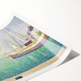 Entrance to the Port of Honfleur by Seurat: Coastal Pointillist Wall Art