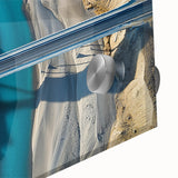 Close-up of a landscape bridge design on acrylic glass, showcasing vibrant colors and intricate details, ideal for modern home decor or art enthusiasts.