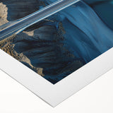 Scenic rolled canvas artwork depicting a vibrant landscape bridge over a tranquil river, showcasing rich colors and intricate details, ideal for home decor.