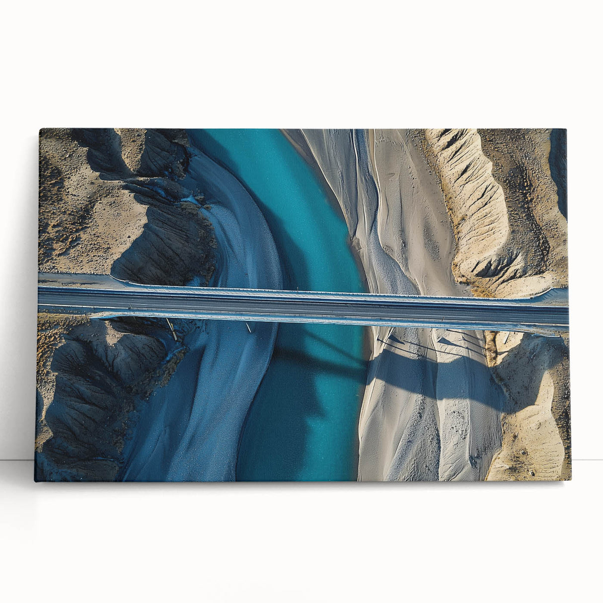 Landscape canvas print showcasing a vibrant bridge design with rich colors and intricate details, perfect for enhancing interior decor. The artwork adds depth and elegance to any living space.
