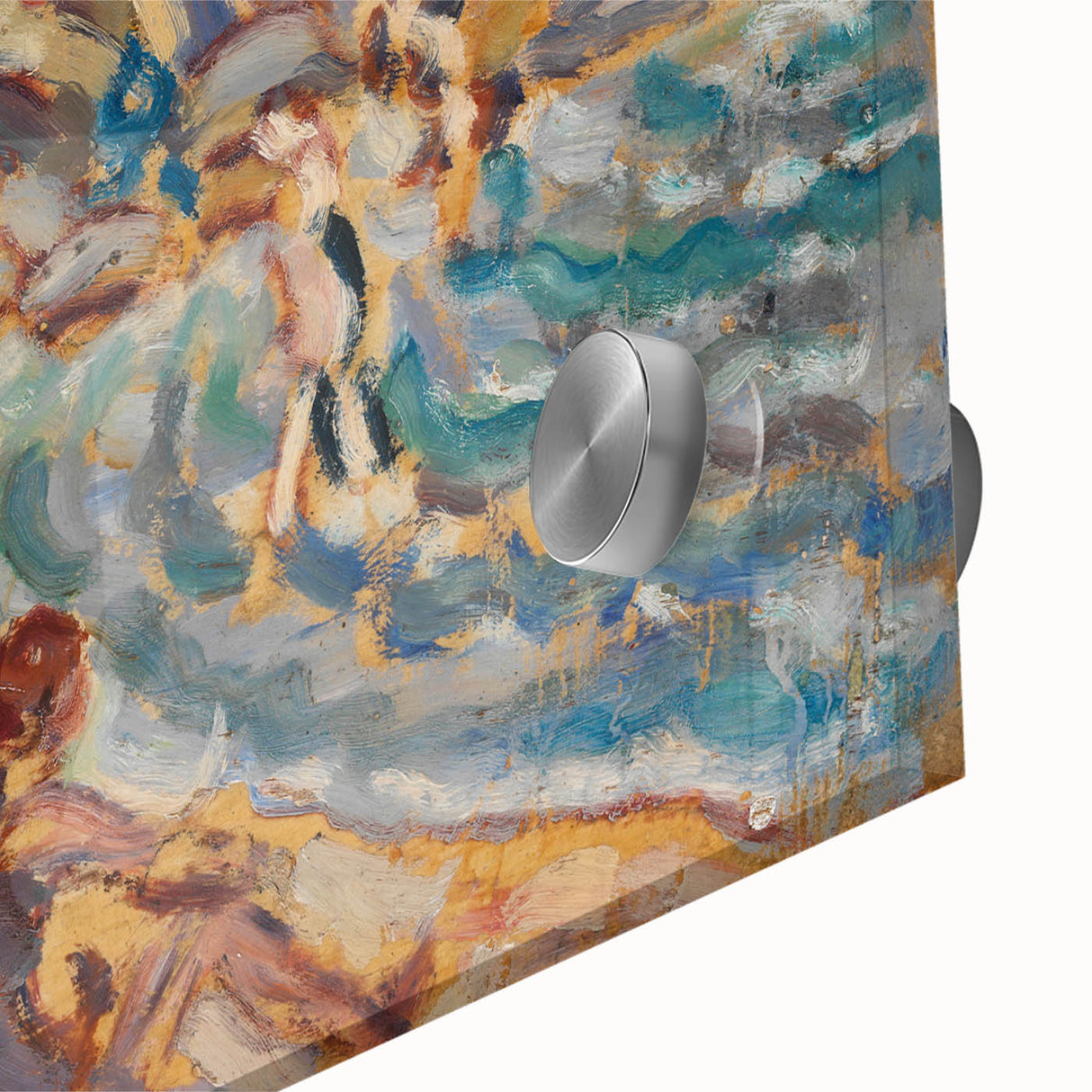 Impressionist Beach Scene - Modern Wall Art of Seaside Gathering