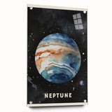 Numbers and Shapes Wall Art - Neptune Planet Space Poster