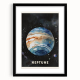 Numbers and Shapes Wall Art - Neptune Planet Space Poster