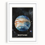 Numbers and Shapes Wall Art - Neptune Planet Space Poster