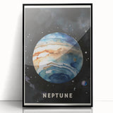 Numbers and Shapes Wall Art - Neptune Planet Space Poster