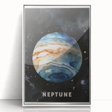Numbers and Shapes Wall Art - Neptune Planet Space Poster