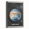 Numbers and Shapes Wall Art - Neptune Planet Space Poster