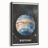 Numbers and Shapes Wall Art - Neptune Planet Space Poster
