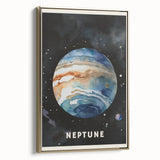 Numbers and Shapes Wall Art - Neptune Planet Space Poster