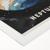 Numbers and Shapes Wall Art - Neptune Planet Space Poster