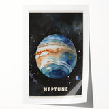 Numbers and Shapes Wall Art - Neptune Planet Space Poster