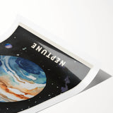 Numbers and Shapes Wall Art - Neptune Planet Space Poster