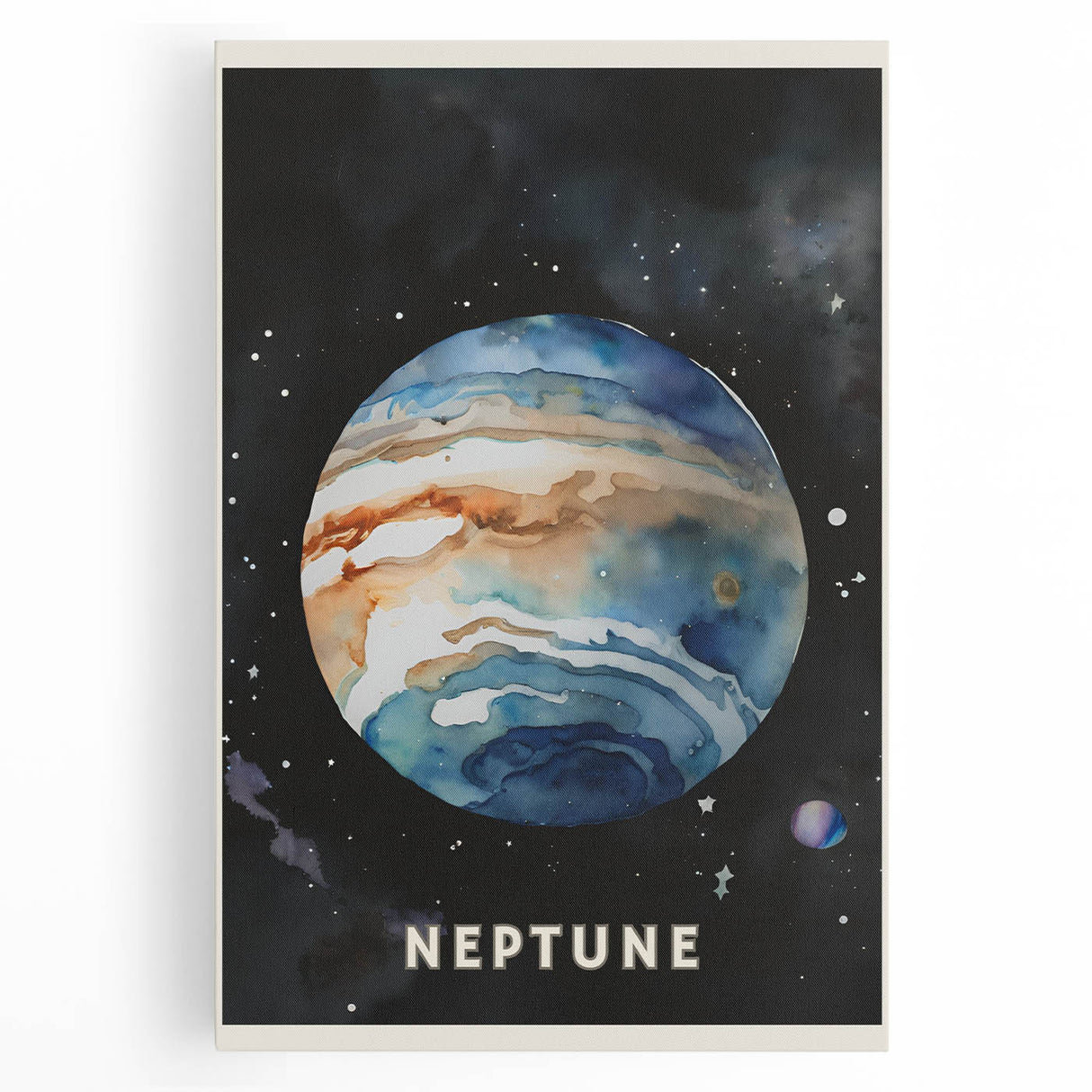 Numbers and Shapes Wall Art - Neptune Planet Space Poster