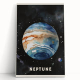 Numbers and Shapes Wall Art - Neptune Planet Space Poster