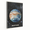 Numbers and Shapes Wall Art - Neptune Planet Space Poster