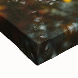 Large art depicting a black and white landscape painting on stretched canvas, suited for bedroom wall decor.