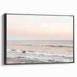 Black and white vintage poster art featuring a summer landscape on framed canvas, ideal for bedroom decor.