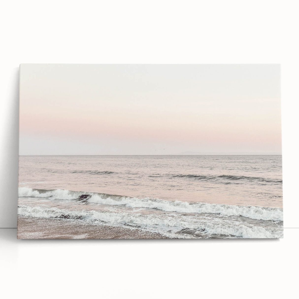 Large black and white stretched canvas depicting a summer scene, ideal for kitchen wall art or bedroom ambiance.