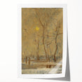 Romanticism Art - Winter Sun Landscape - Classic Seasonal Romantic Print