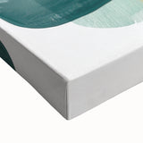 Modern Dining Room Art – Teal & Gold Abstract Dining Room Wall Art