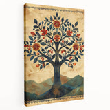 Abstract floral wall art on stretched canvas showcasing vibrant colors and intricate designs, ideal for modern home decor, viewed from the side. Perfect for enhancing living spaces with a touch of elegance.