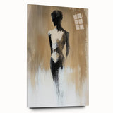 Minimalist Figurative Wall Art - Monochrome Silhouette with Earthy Tones