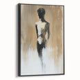 Minimalist Figurative Wall Art - Monochrome Silhouette with Earthy Tones