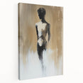 Minimalist Figurative Wall Art - Monochrome Silhouette with Earthy Tones