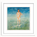Edvard Munch's Man Bathing - Serene Expressionist Artwork Print