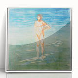 Edvard Munch's Man Bathing - Serene Expressionist Artwork Print