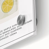 Large abstract wall art featuring swirling blue and green hues on acrylic glass, suitable for dining room ambiance.