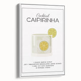 Extra large vintage poster art on framed canvas, featuring colorful food and drink motifs on a black background.