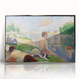 Bathers at Asnières by Seurat: Tranquil Impressionist Wall Art Print